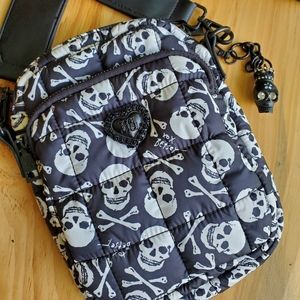 Betsey Johnson Rock This House Skull & Crossbones Crossbody